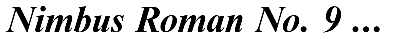 Nimbus Roman No. 9 Std Bold Italic